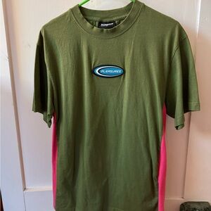 Pleasures Green and Pink T-Shirt